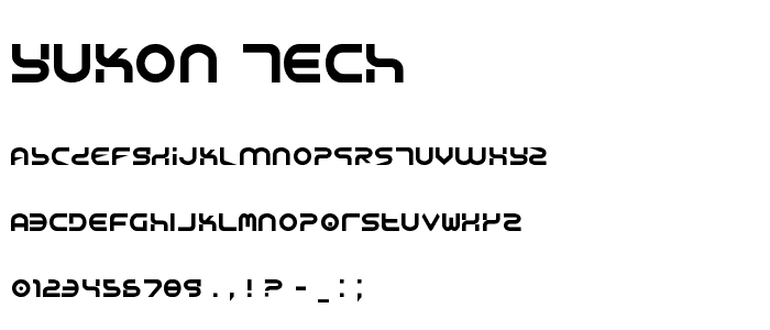 Yukon Tech font